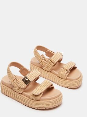 Steve Madden BIGMONA NATURAL RAFFIA 8.5